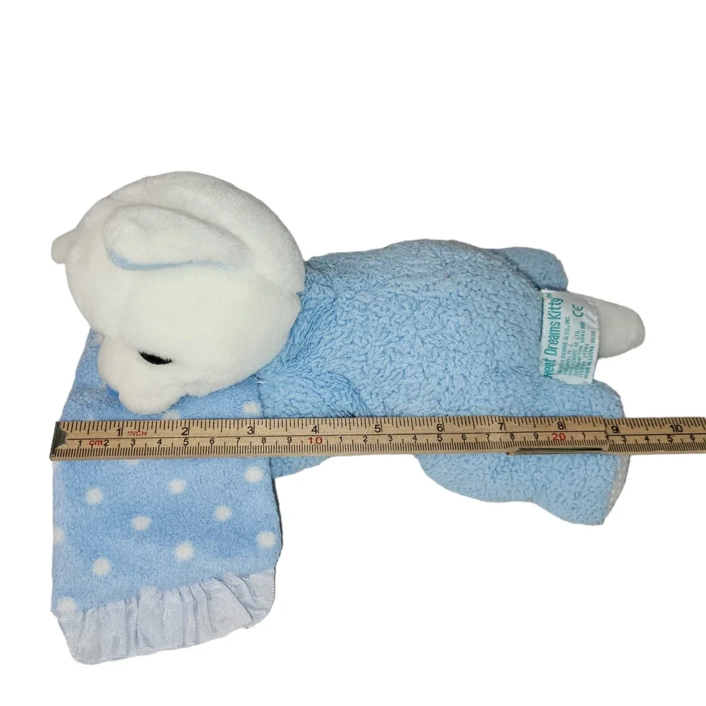 Russ Baby Plush Sweet Dreams Kitty Cat Blue White Sherpa Rattle Lovey 21740‎ 9
